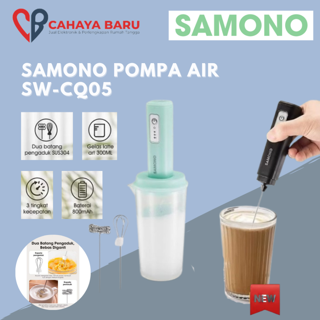 samono SW-MFB50 Milk Frother Elektrik Portable