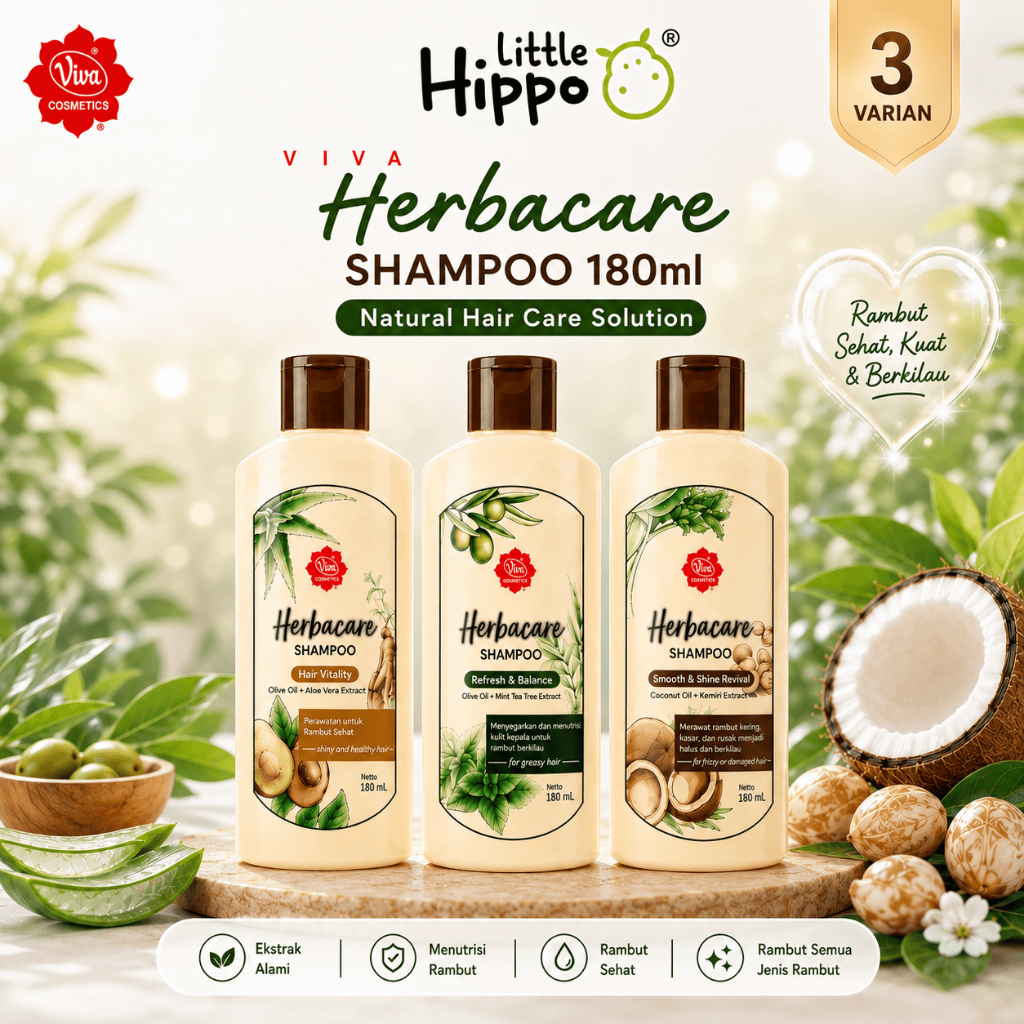 Viva Herbacare Shampoo 180ml Viva Perawatan Rambut Shampoo 180ml