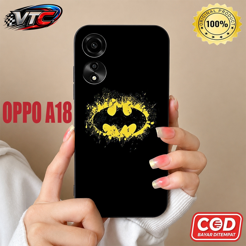 CASE SILIKON PROCAMERA PREMIUM MOTIF B4TMAN UNTUK OPPO A18/A38/A16/A17/A58/A57/A55/A53/A78/A77/A74/A