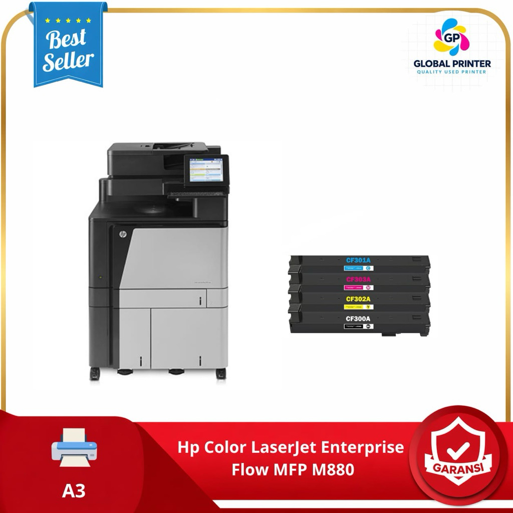 Printer a3 hp laserjet enterprise m880 multifungsi Warna