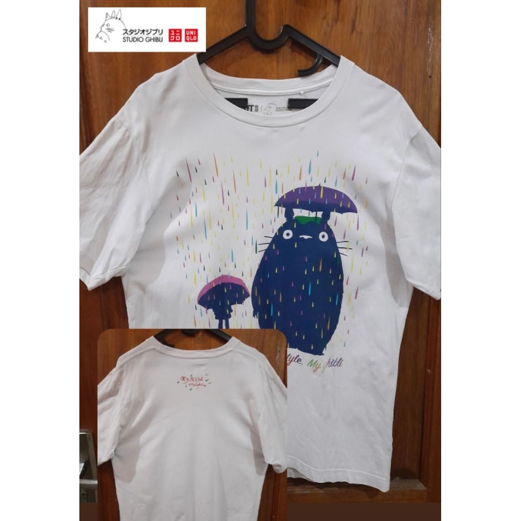 Kaos Tshirt Uniqlo UT x Studio Ghibli Art.  preloved/second/vintage