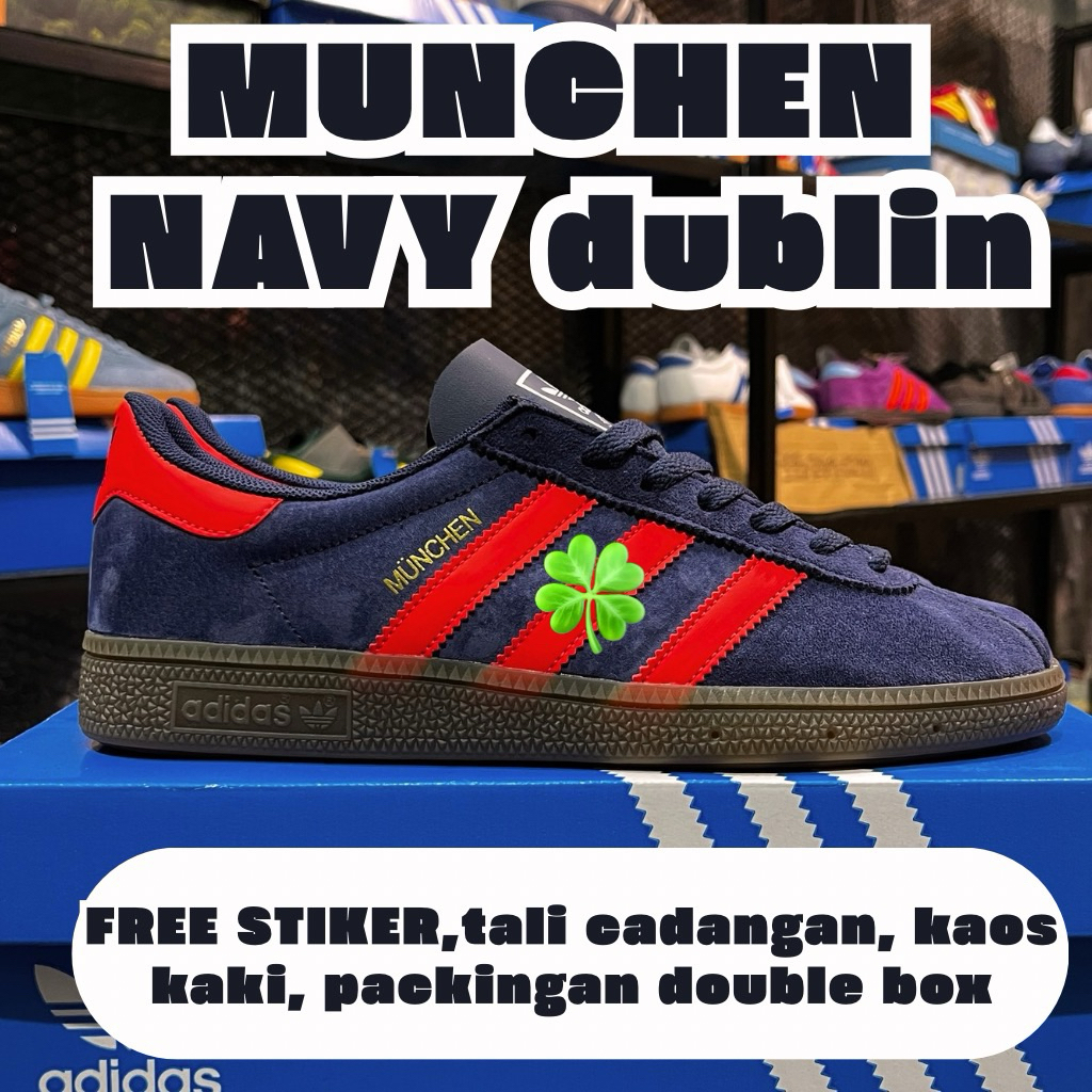 Sepatu adidas munchen dublin navy orange BNIB 100%