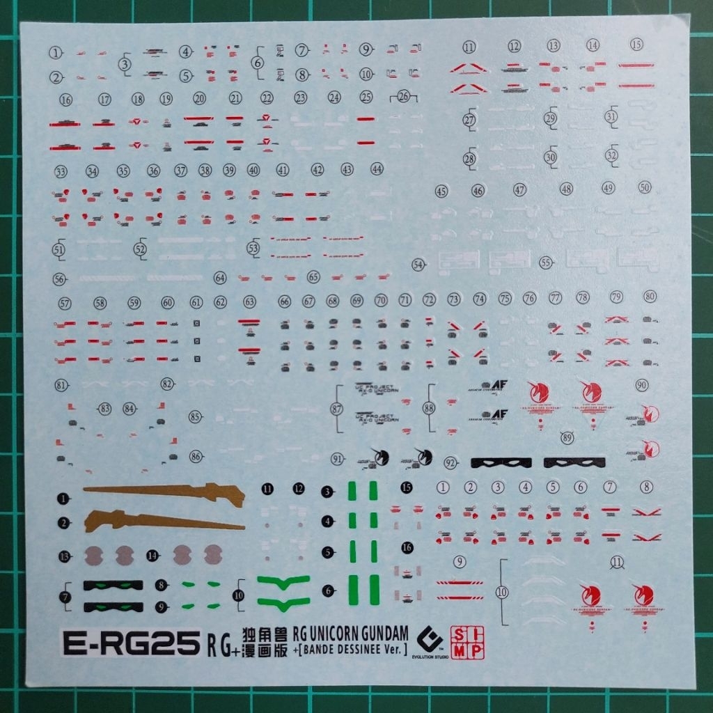 Water Decal RG HG Unicorn