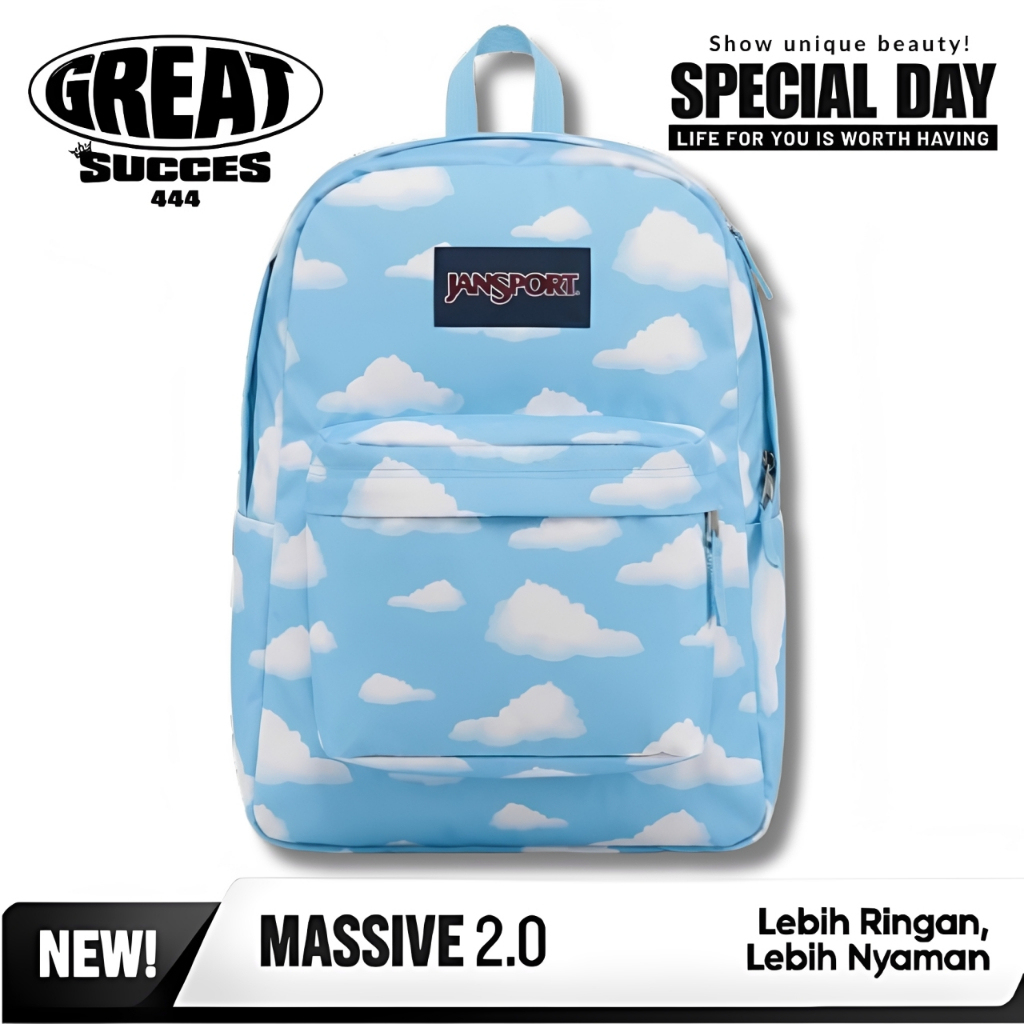 GREATSUCCES - TAS JANSPORT SKY BLUE AWAN ORIGINAL BACKPACK SHCOOL SUPERBEAK - TAS RANSEL JANSPORT AW