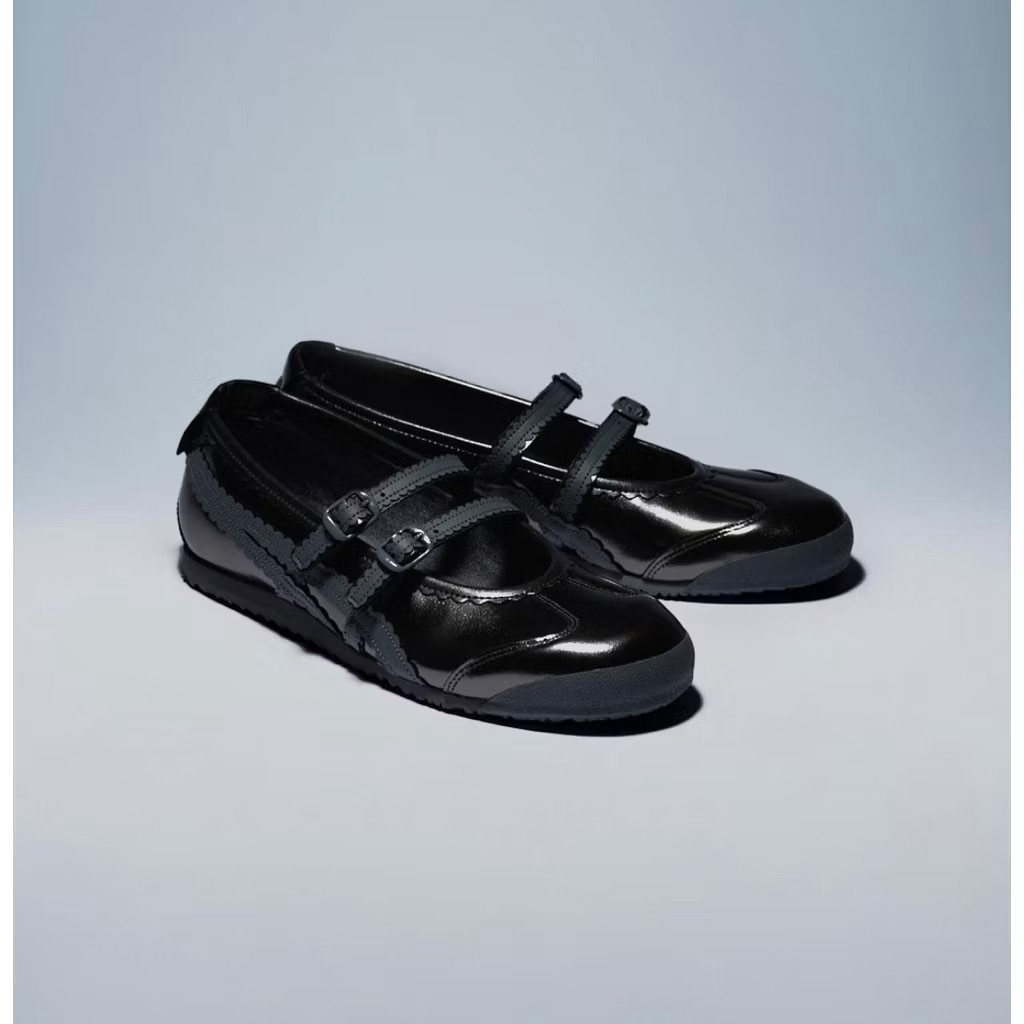 Sepatu Onitsuka Ballet Glossy Full Black