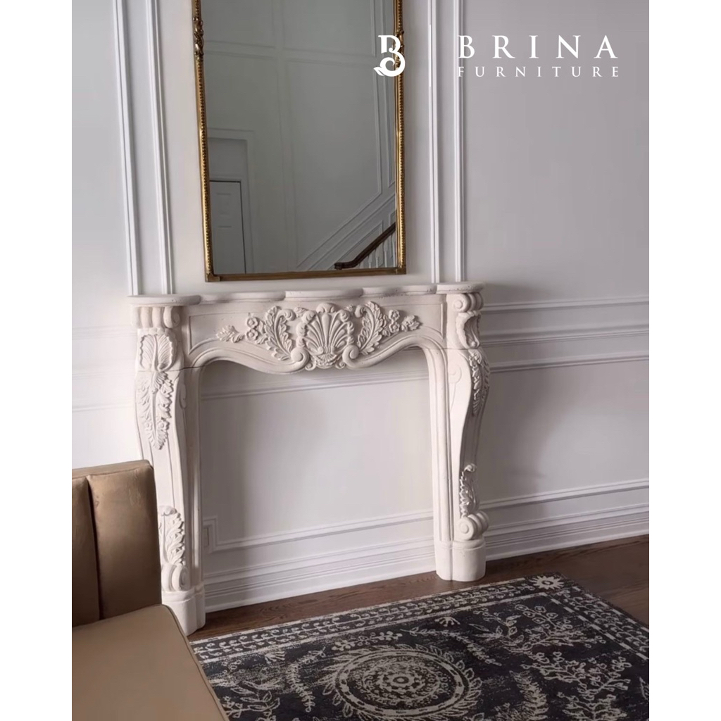 Meja Perapian,Fireplace,Meja Perapian Aesthetic,Meja Hias,Meja Perapian Ukir