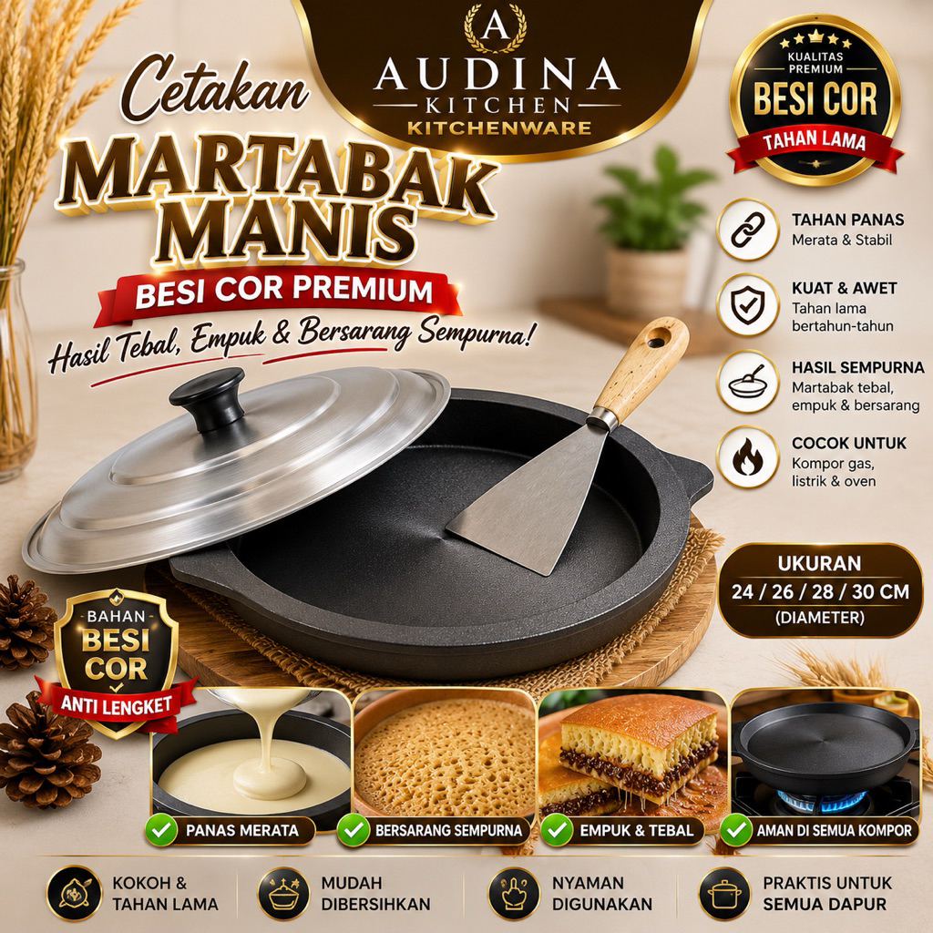 Loyang Martabak Manis | Cetakan Martabak Manis | Wajan Martabak Manis Premium Anti Lengket