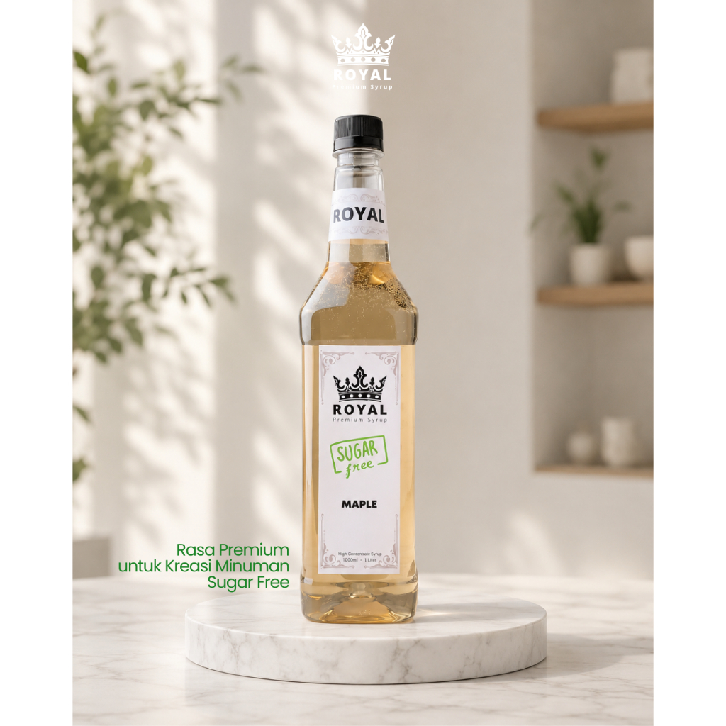 Royal Sugar Free Syrup Maple 1 Liter - Keto Syrup Maple 1 Liter