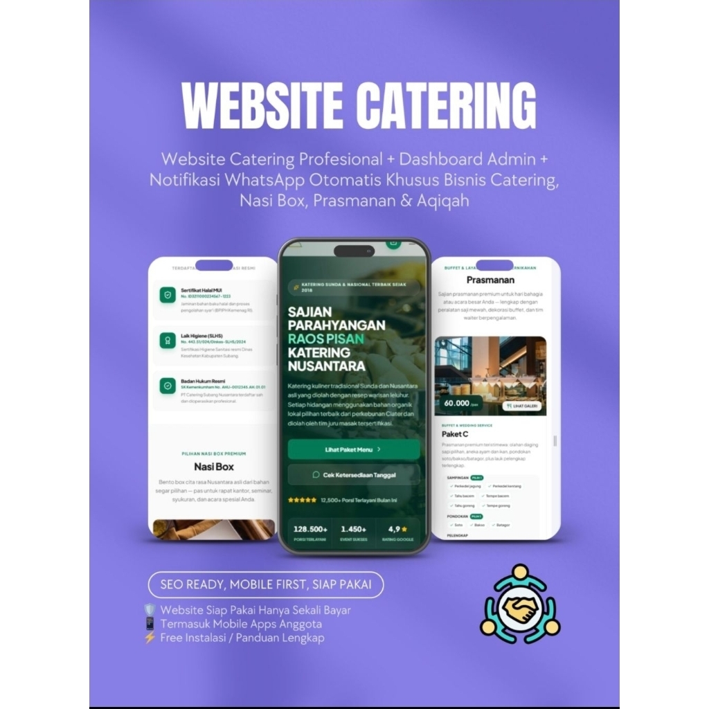 JASA WEBSITE CATERING MURAH | JASA BUAT WEBSITE | SEO FRIENDLY | TAMPILAN BISA CUSTOM
