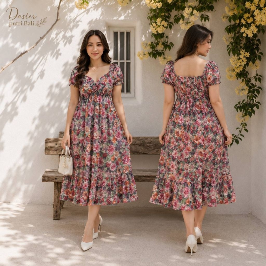 Daster Bali Camila Rayon Premium/Daster Serut Bali/Daster Rayon bali