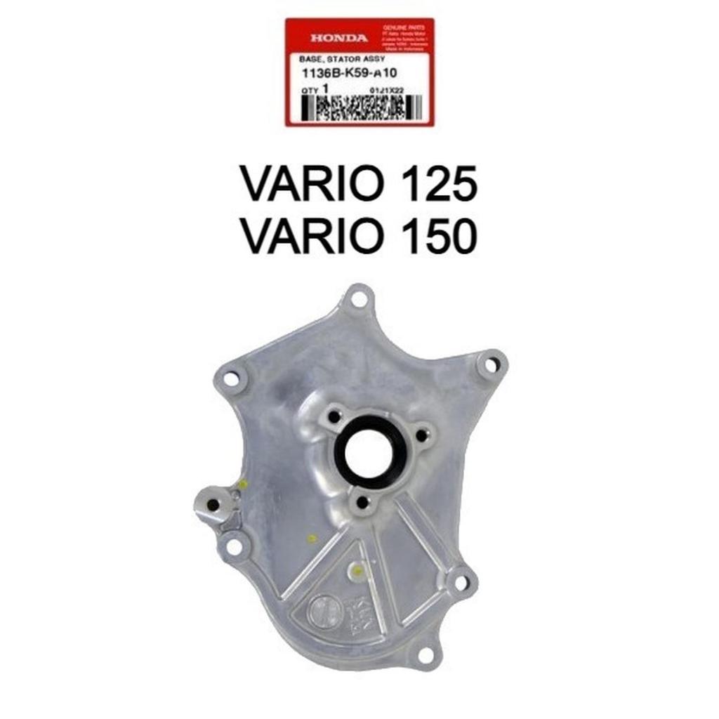 CRANKCASE TUTUP SPUL VARIO 150 (Base Stator Assy Honda Vario 150 eSP K59) 1136B-K59-A10 ORIGINAL AHM
