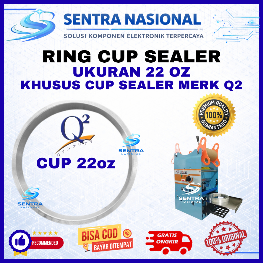 RING CUP SEALER KHUSUS MEREK Q2 CUP SEALER 22oz ORIGINAL | RING CUP KHUSUS MERK Q2 22 oz FLAT CUP AS