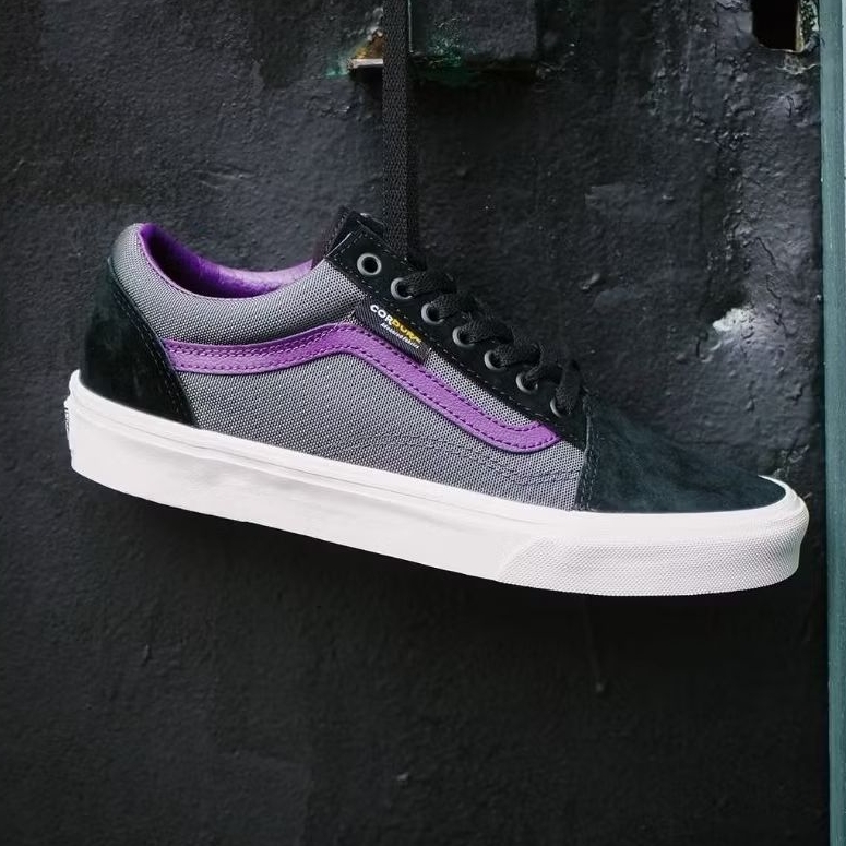 VANS OLD SKOOL CORDURA BLACK PURPLE ORIGINAL RESMI