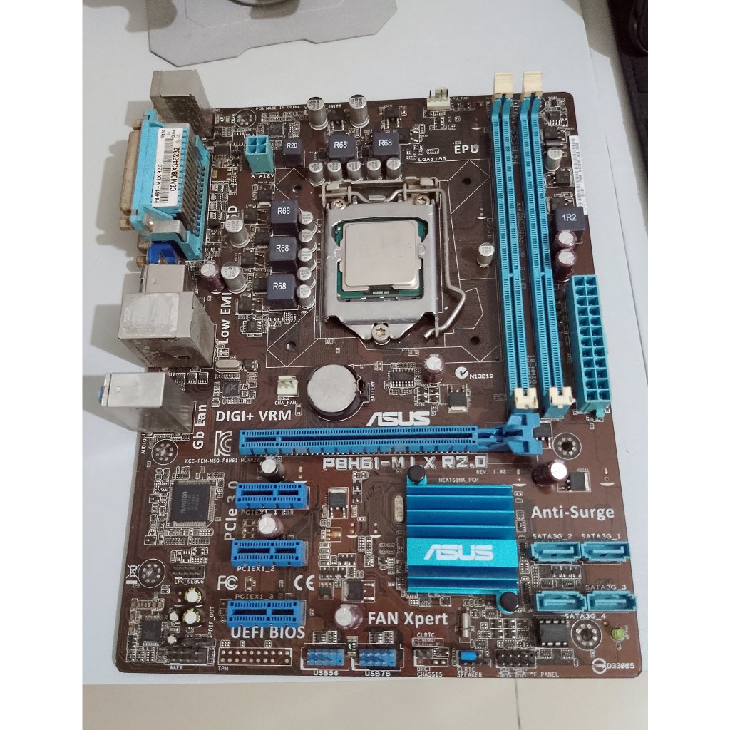 Mainboard h61 asus P8H61-MLX R2.0 ddr3 socket 1155 murah motherboard Gen 2 & 3 ASUS H61 + processor 