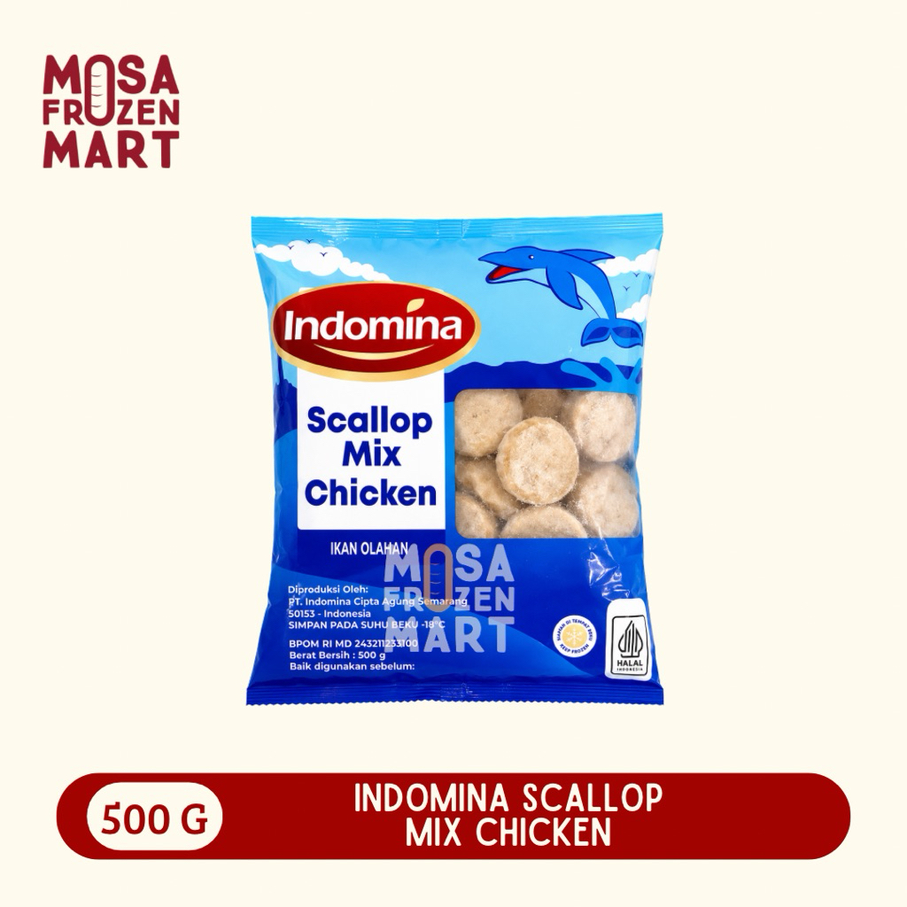 Indomina Scallop Mix Chicken 500 Gram | Olahan Ikan
