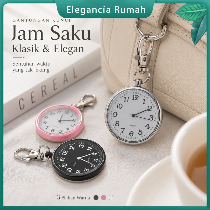 Jam Saku Gantungan Kunci Perawat/Gantungan Kunci/Jam Tangan Saku Kuarsa/Jam Saku Perawat Bercahaya