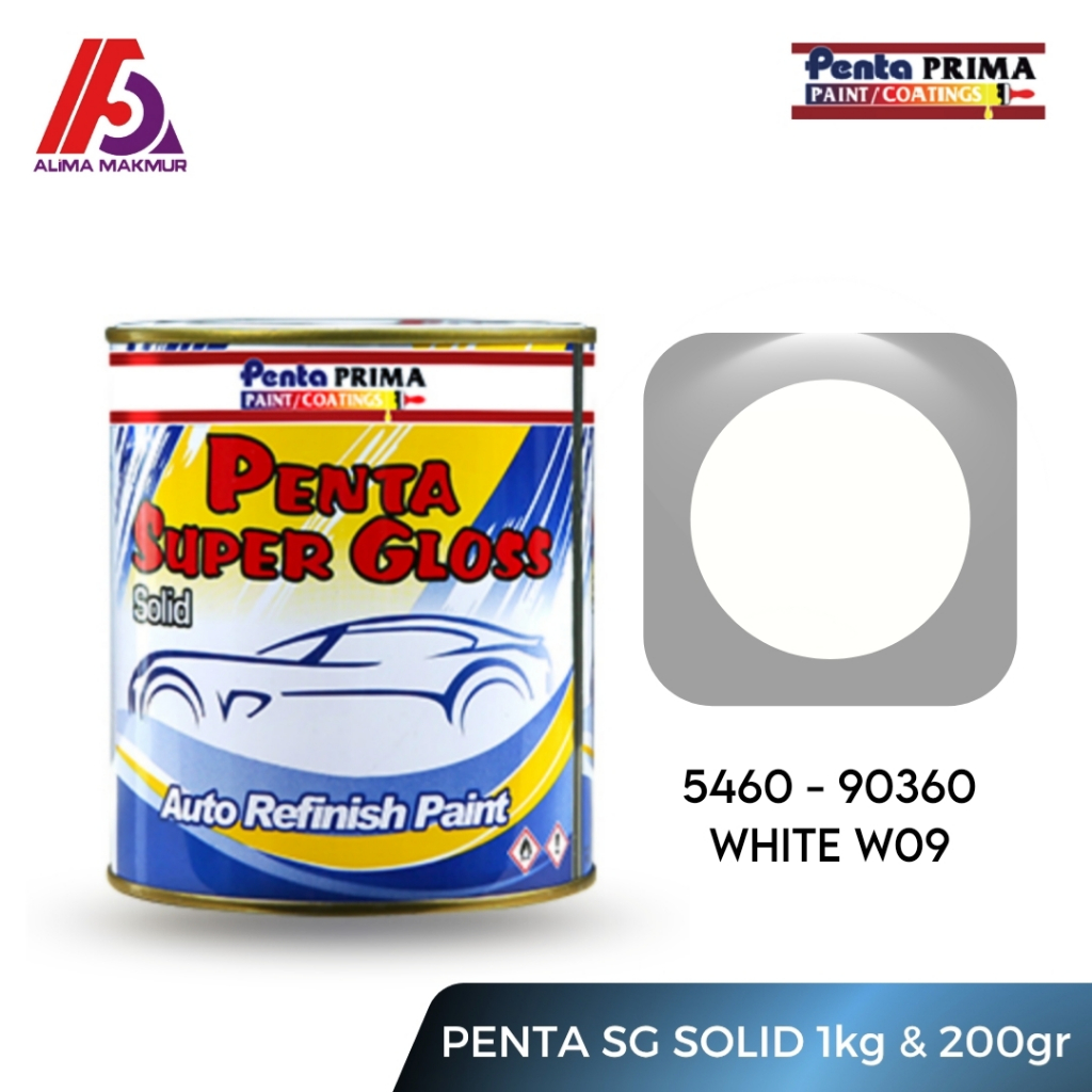 Penta Super Gloss 90360 White W09 1kg dan 200gram / Cat Penta White W09 / Cat Penta Super Glos Lengk