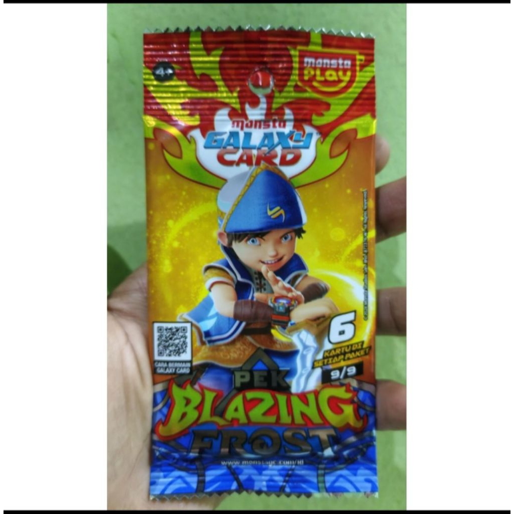 Boboiboy Monsta galaxy card blazing fros original SR