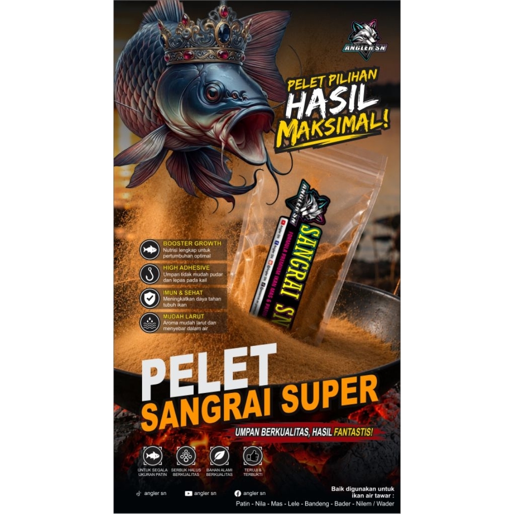 Grosir pelet patin SN, pelet ikan patin spesial premium amis super, pelet patin amis super, pelet ik