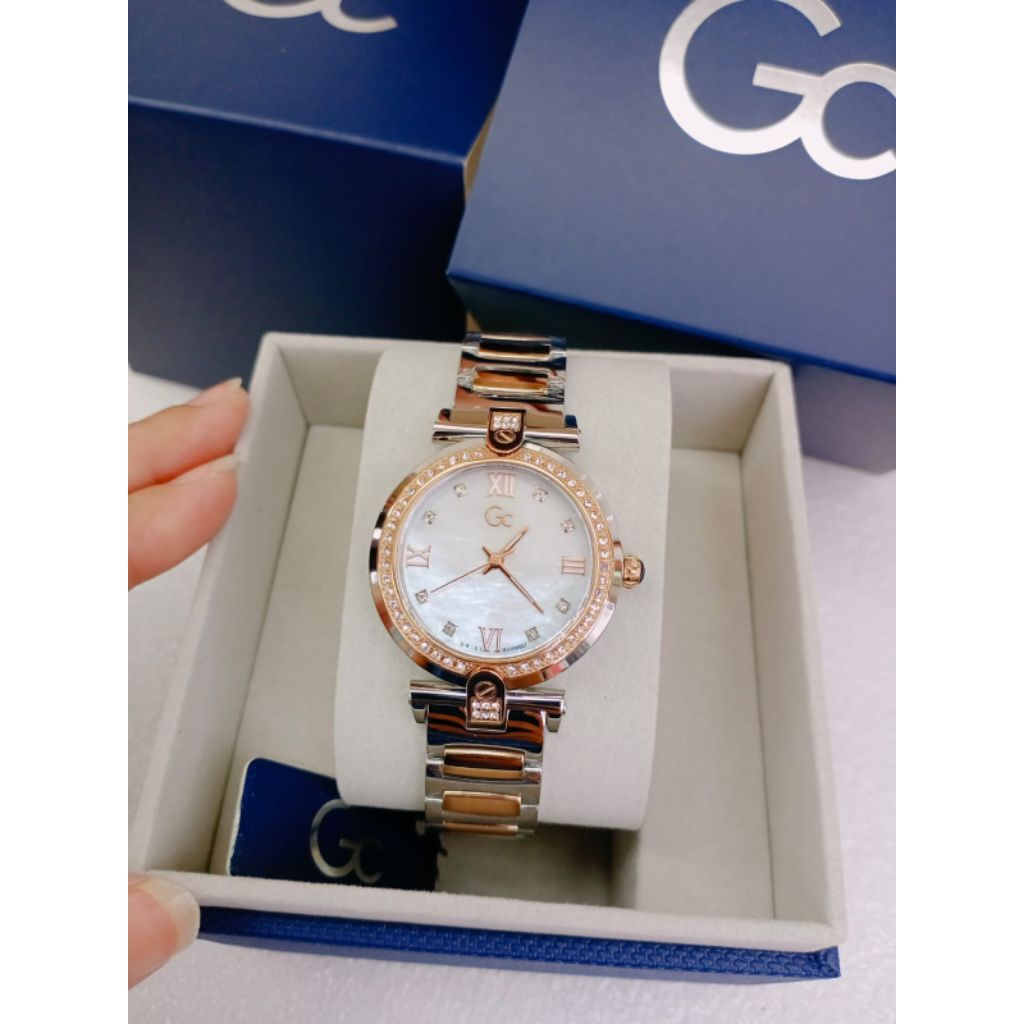 Guess Collection Gc Y96004L1MF Jam Tangan Wanita Original Swiss Movement Rantai Kombinasi Silver Ros