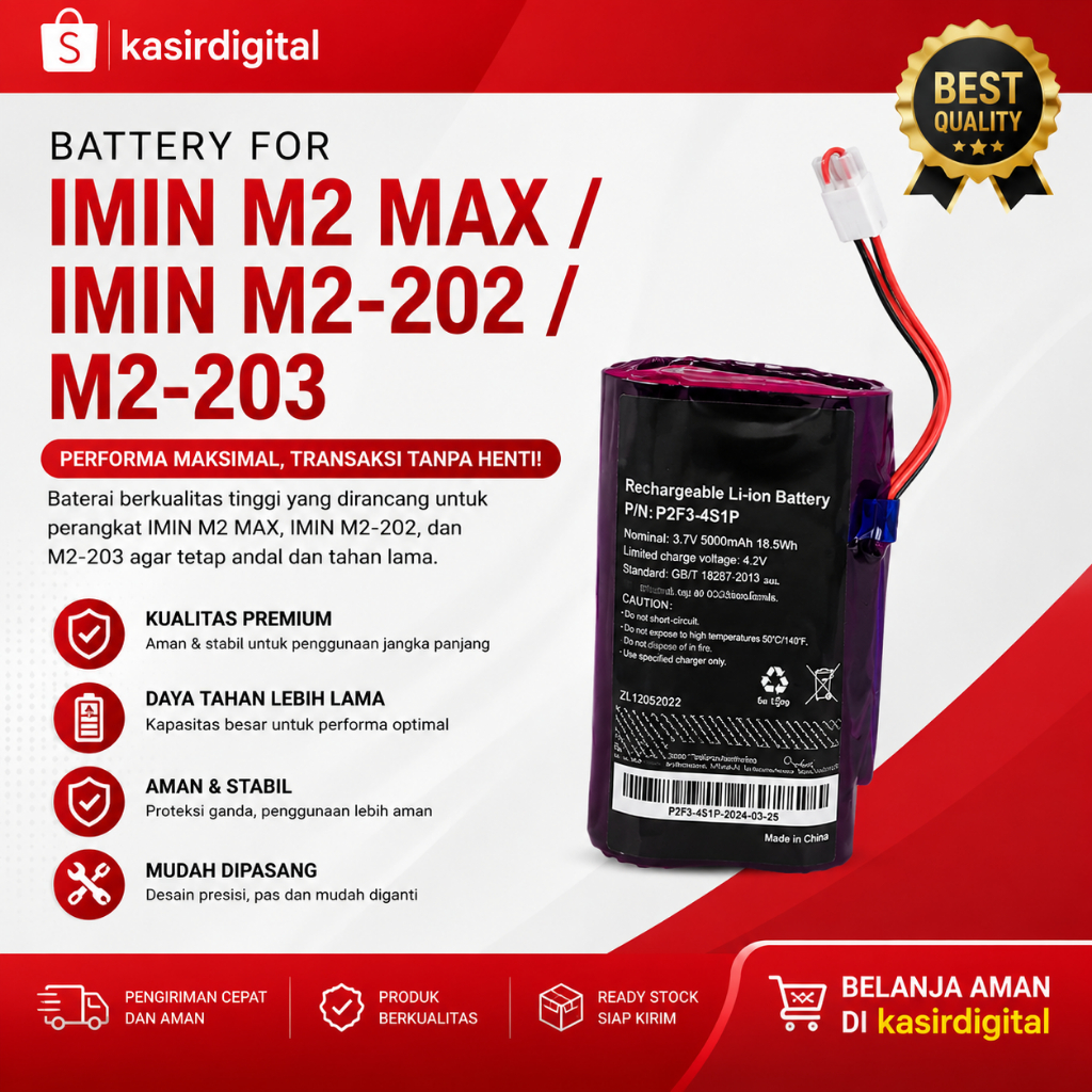 Original battery for IMIN M2 MAX / IMIN M2-202 / M2-203 PORTABLE DEVICE BATTERY