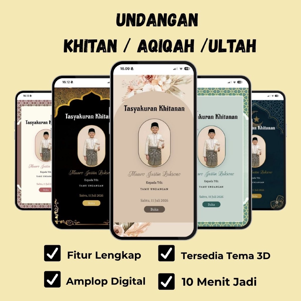 TEMA KHITAN AQIQAH ULANG TAHUN - Undangan Digital Website Khitanan Khitan Sunat Sunatan Aqiqah Akika