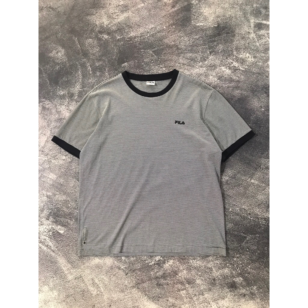 FILA STRIPED T-SHIRT BORDIR LOGO SECOND LIKE NEW