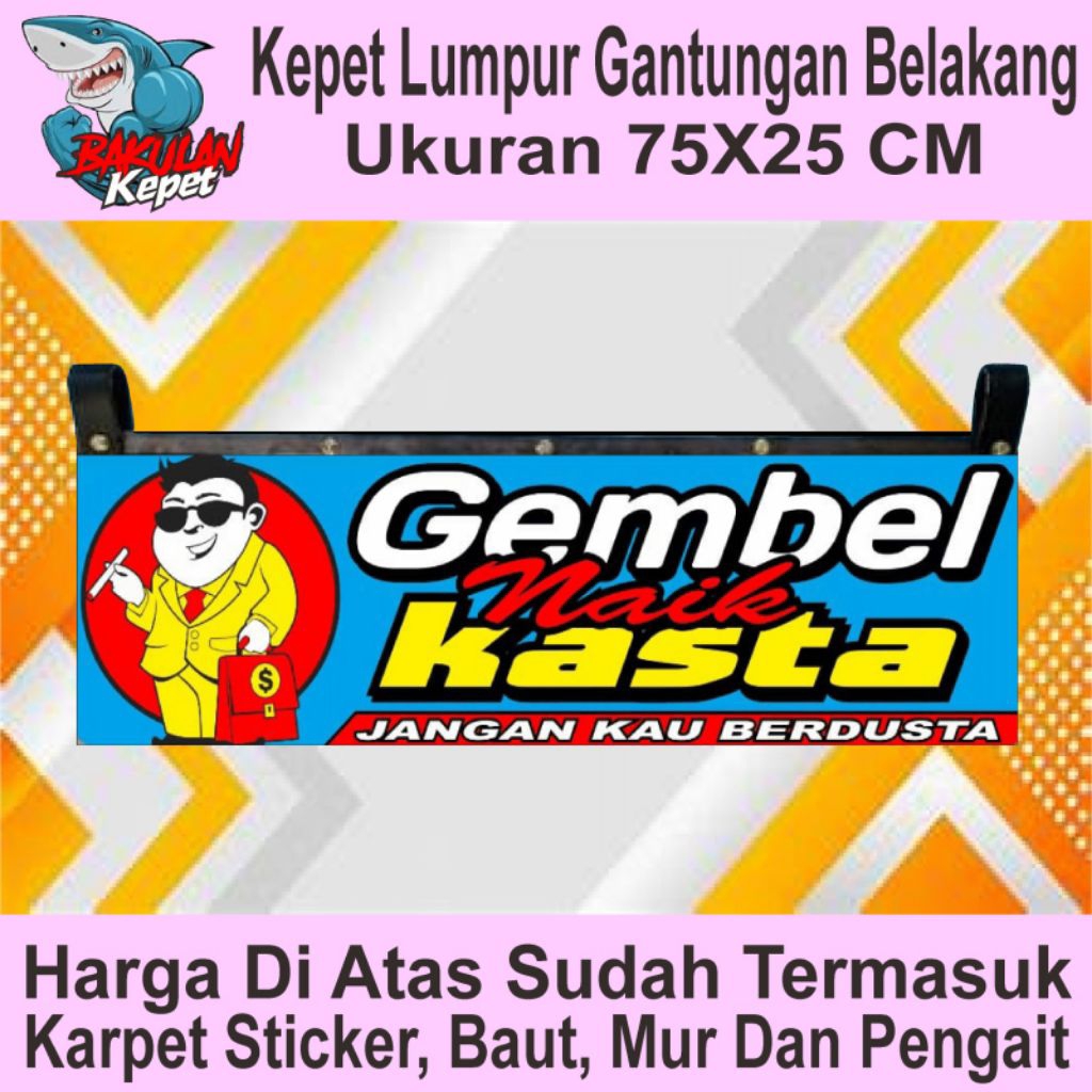 Karpet Kepet Lumpur Tengah Truck/Elf/Pickup/Bus Sticker