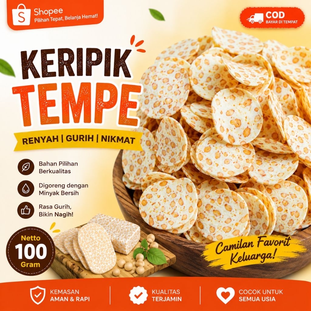 KERIPIK TEMPE 100 GRAM
