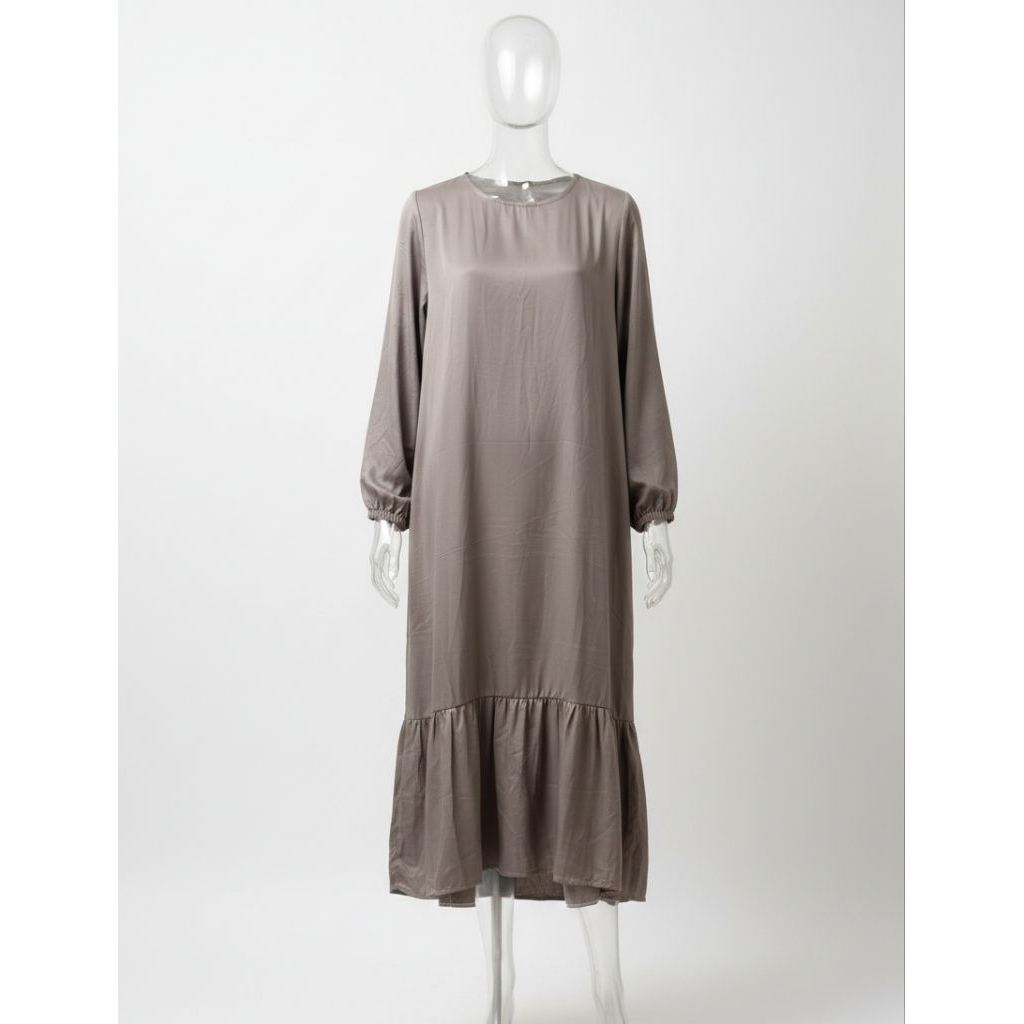 Midi Dress Rayon / Gamis Katun Rayon Twill