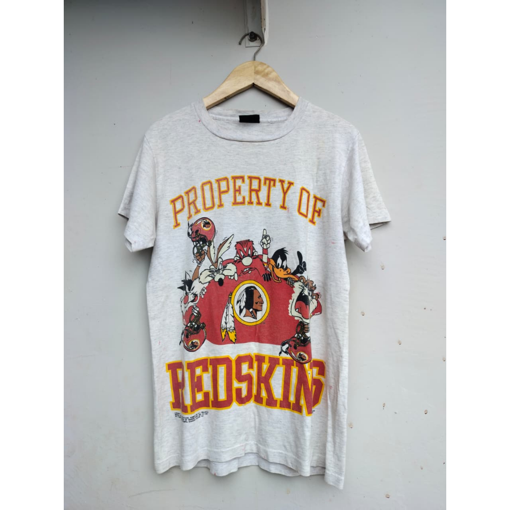 Kaos Cartoon x NFL Vintage 1991, Looney Tunes x Washington Redskins Property of Redskins, Size S (P6