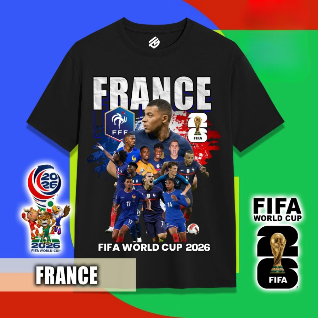 Tshirt Kaos Piala Dunia 2026 FIFA World Cup Timnas Prancis 100% Original