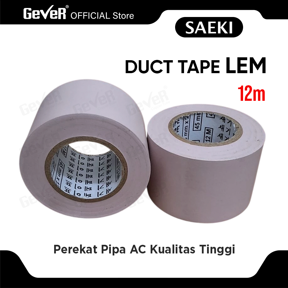 SAEKI DUCT TAPE LEM / Lakban Perekat Pipa AC Lebih Kuat, Tahan Lama, Mudah Dipasang