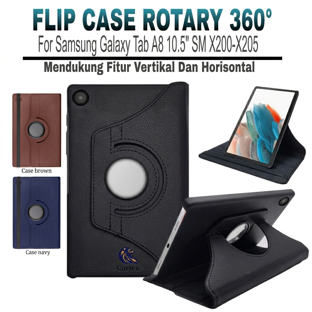 Case Rotary Samsung Tab A8 10.5"inch Wifi LTE 2021 / X200 / X205 / samsung tab a8 2021 / case samsun