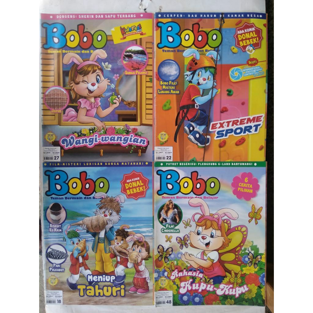 Majalah BOBO Edisi tahun 1995, 2006, 2007, 2009, 2015, 2016, 2017, 2018, 2019, 2020, 2021,