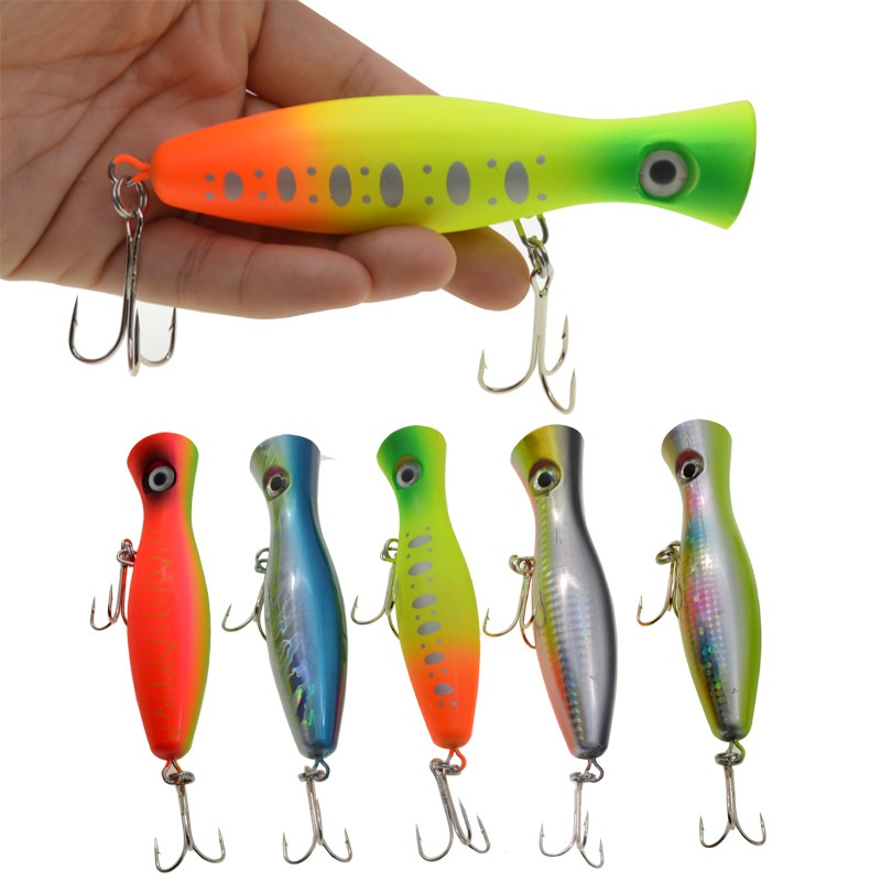 Lure Popper Sinking 42g/12cm Umpan Pancing Predator 3D Eyes & 5X Strong Hook