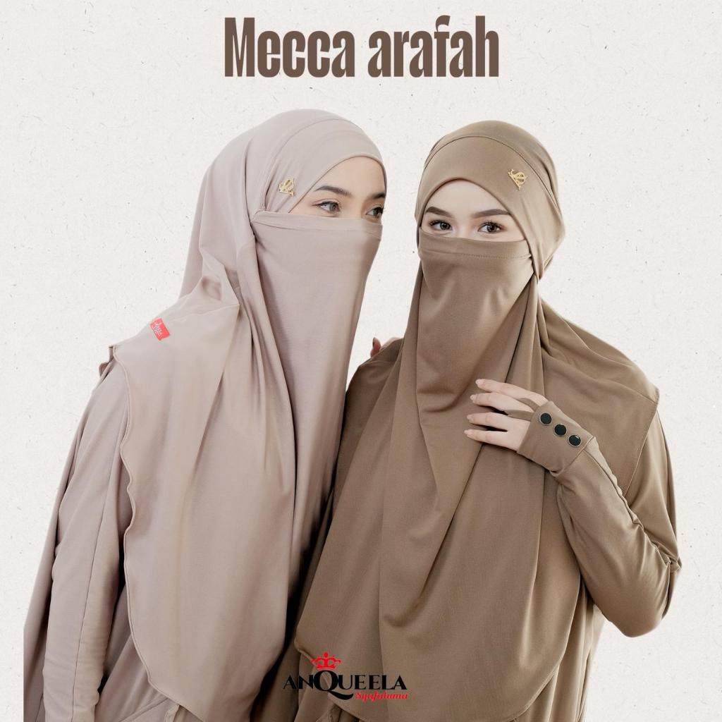 HIJAB MECCA | FRENCH KHIMAR JERSEY_ Hijab Haji & Umroh | Hijab Niqab | By Anqueela Syafaluma