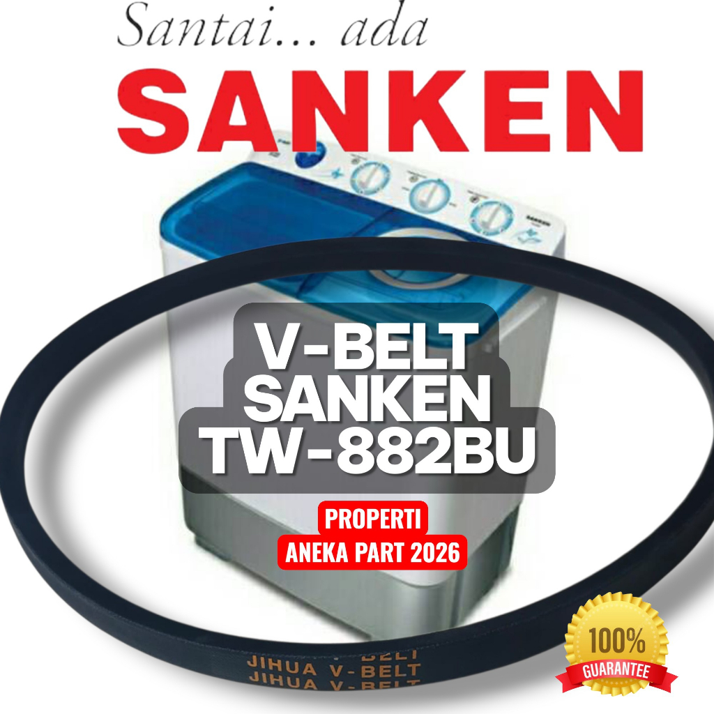 VANBELT MESIN CUCI SANKEN TW-882BU V BELT VBELT TW 882BU TW882BU