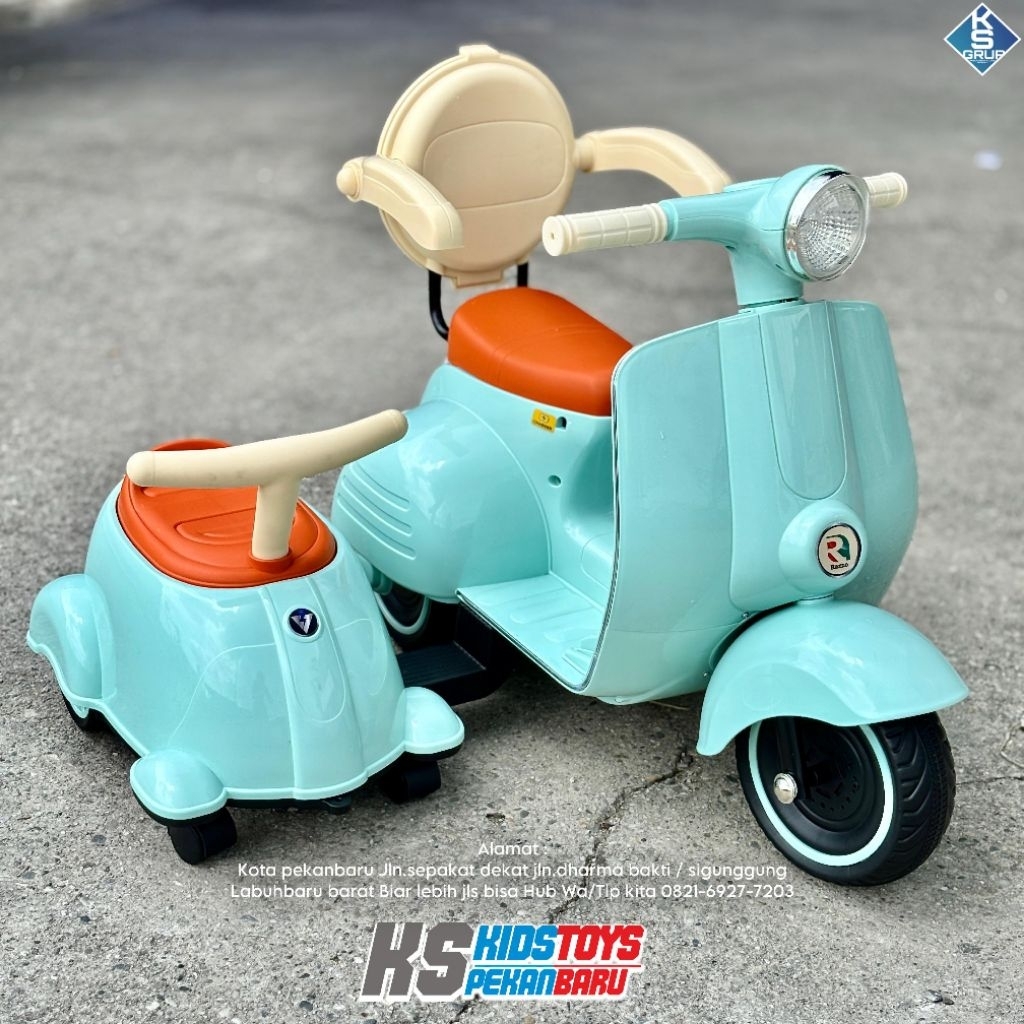 Motor Aki Vespa Gandeng Ada Remote Control