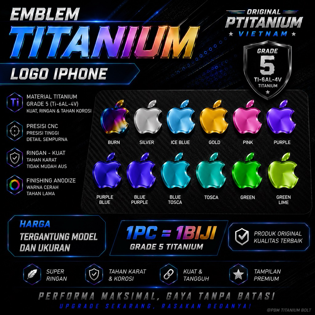 EMBLEM TITANIUM LOGO IPHONE