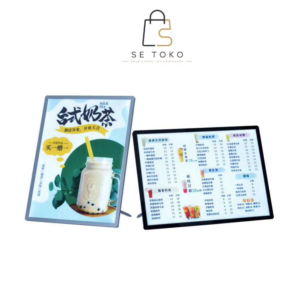 Light Box Menu/Table Stand Light Box/Daftar Menu