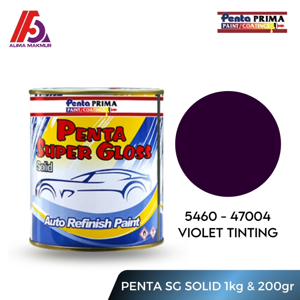 Penta Super Gloss 47004 Violet Tinting 1kg dan 200gram / Cat Penta Violet Tinting / Cat Kompresor Vi