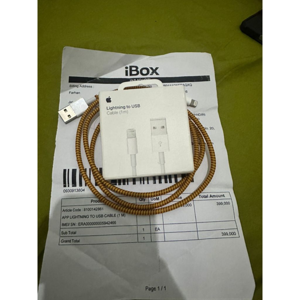 kabel data usb to lightning ibox