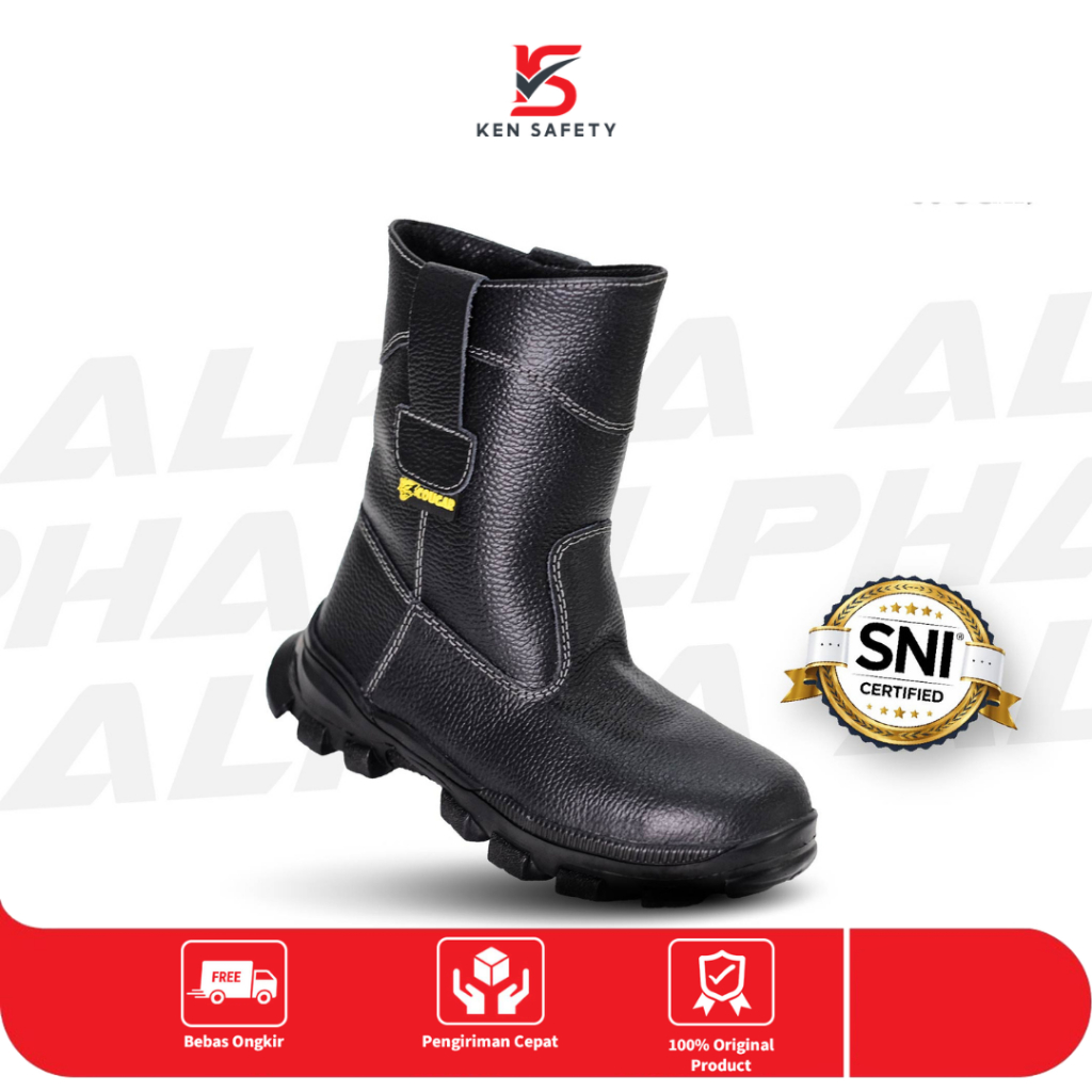 Sepatu Boot Safety Cougar ALPHA Anti Slip SNI
