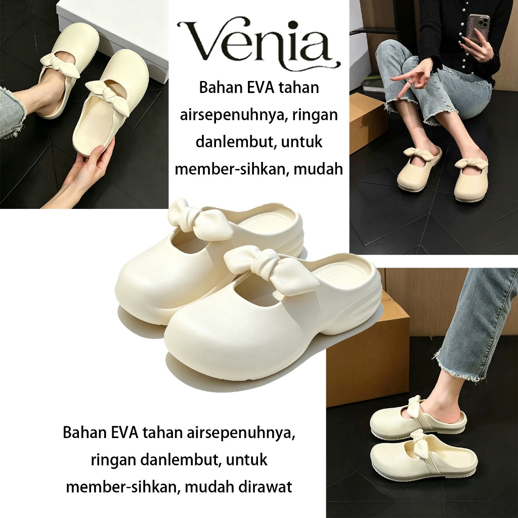 Venia 2026 Sandal Anak Perempuan Kupu-kupu Glitter Premium Sepatu Anak Lembut Ringan