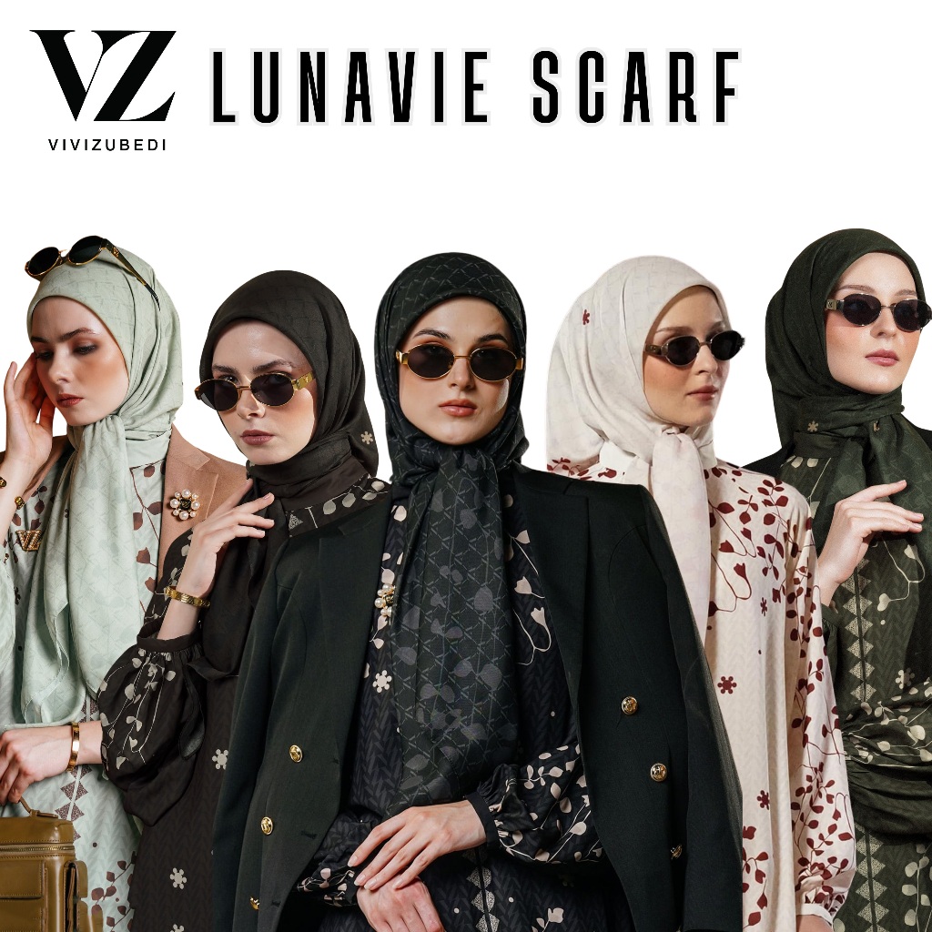 VZ Lunavie Scarf Original by VIVI ZUBEDI Hajj Collection /VZ Scarf Lunavie / VZ LUNAVIE VOAL SCARF