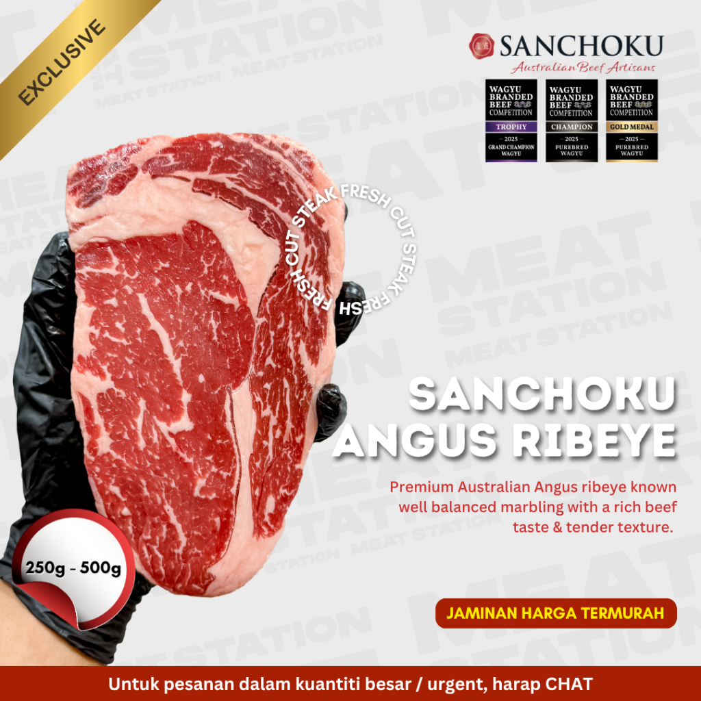 Sanchoku Angus Ribeye / Beef Steak Cut