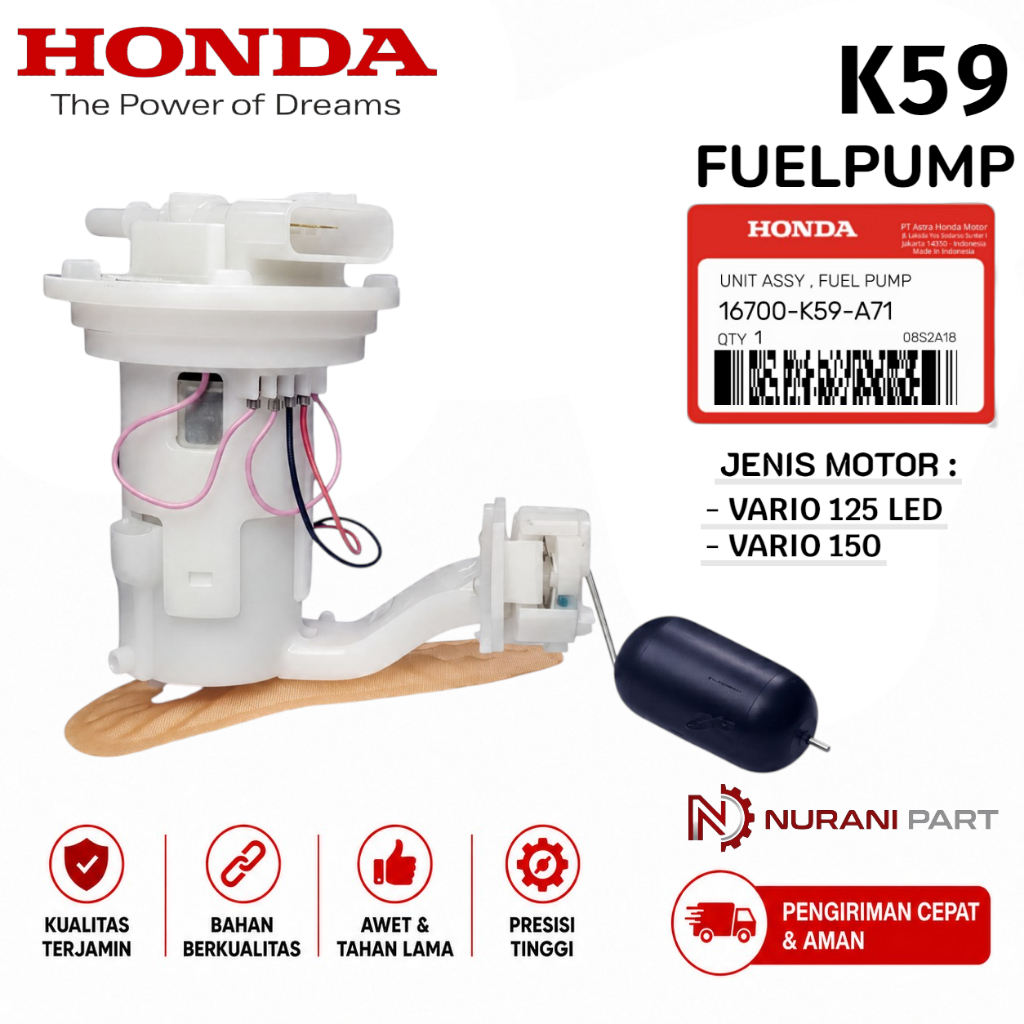 Fuelpump Vario 150 / Vario 125 Led / Fuelpump Assy Set k59
