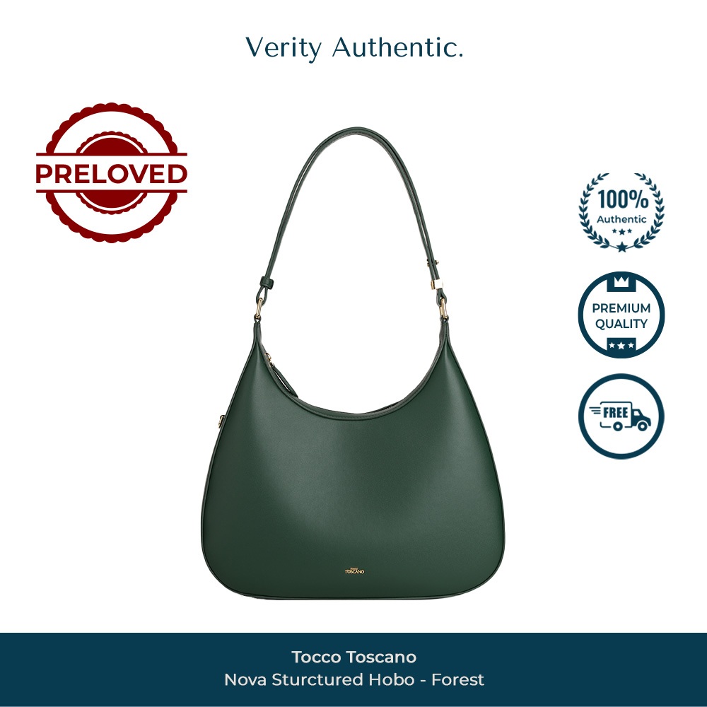 PRELOVED TOCCO TOSCANO - NOVA STRUCTURED HOBO Tas Pundak Wanita (Forest)