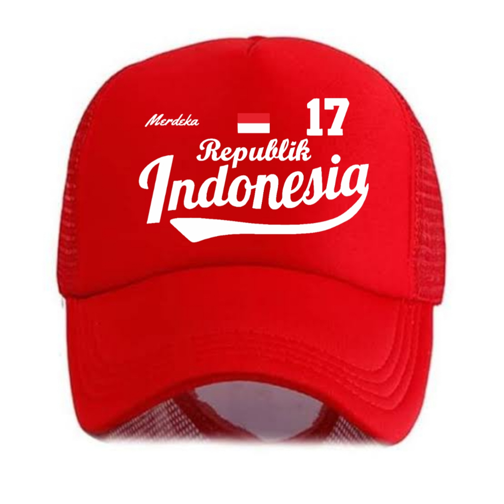 Topi Jaring Truker Republik Indonesia Edisi Kemerdekaan 17 Agustus 1945 Original Distro Keren